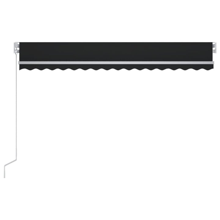vidaXL Manual Retractable Awning with LED Burgundy 300x250 cm