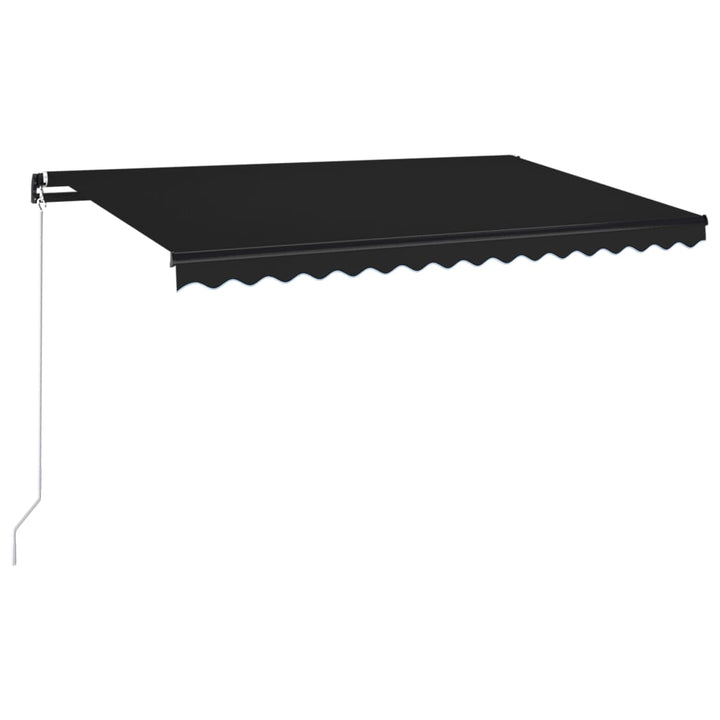 vidaXL Manual Retractable Awning with LEDs Burgundy 400x300 cm