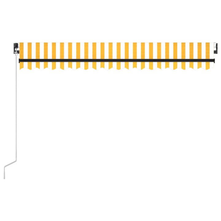 vidaXL Manual Retractable Awning with LEDs Burgundy 400x300 cm