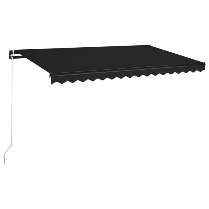 vidaXL Manual Retractable Awning with LEDs Burgundy 400x300 cm
