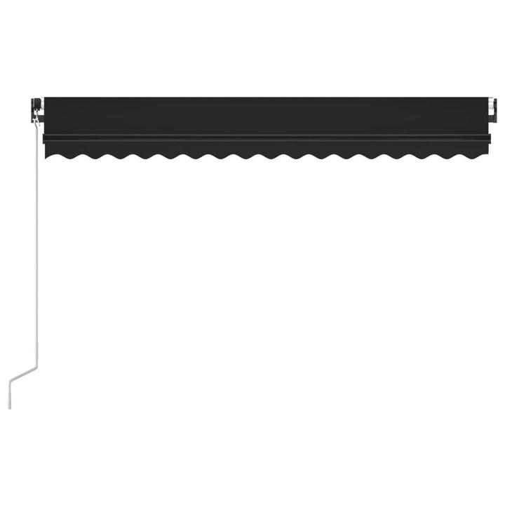 vidaXL Manual Retractable Awning with LEDs Burgundy 400x300 cm