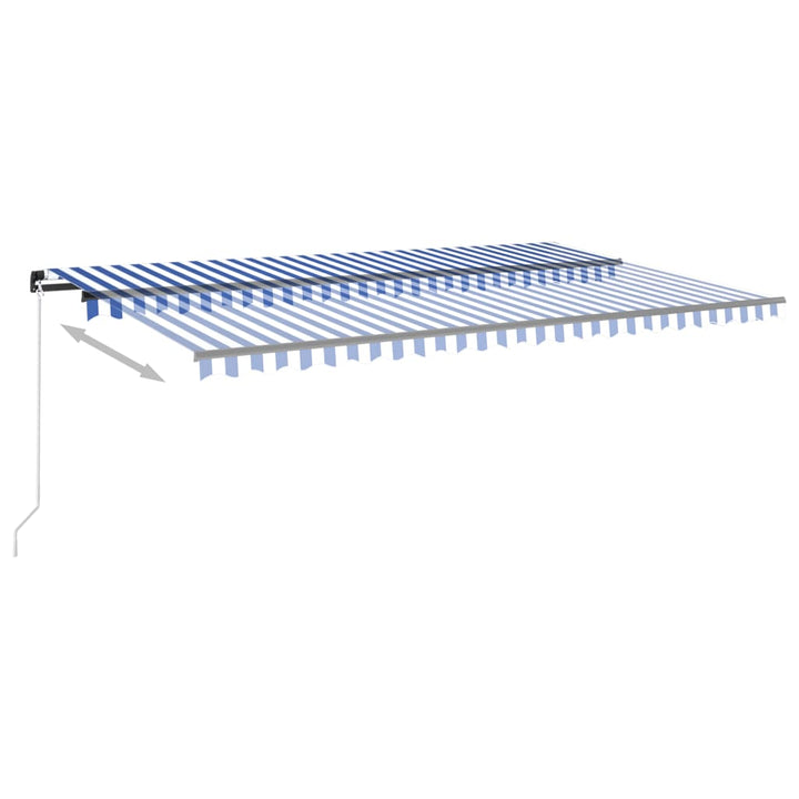 vidaXL Manual Retractable Awning with LEDs Burgundy 400x300 cm