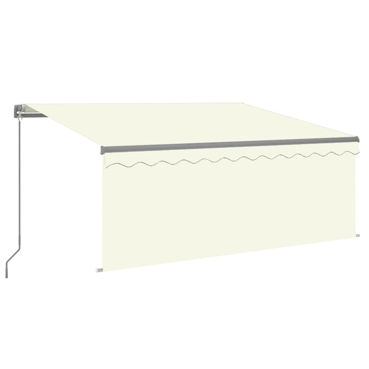 vidaXL Manual Retractable Awning with Blind&LED 3x2.5m Blue&White