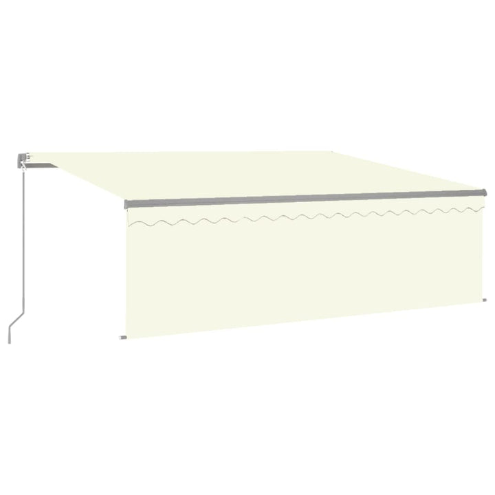 vidaXL Manual Retractable Awning with Blind&LED 3x2.5m Blue&White