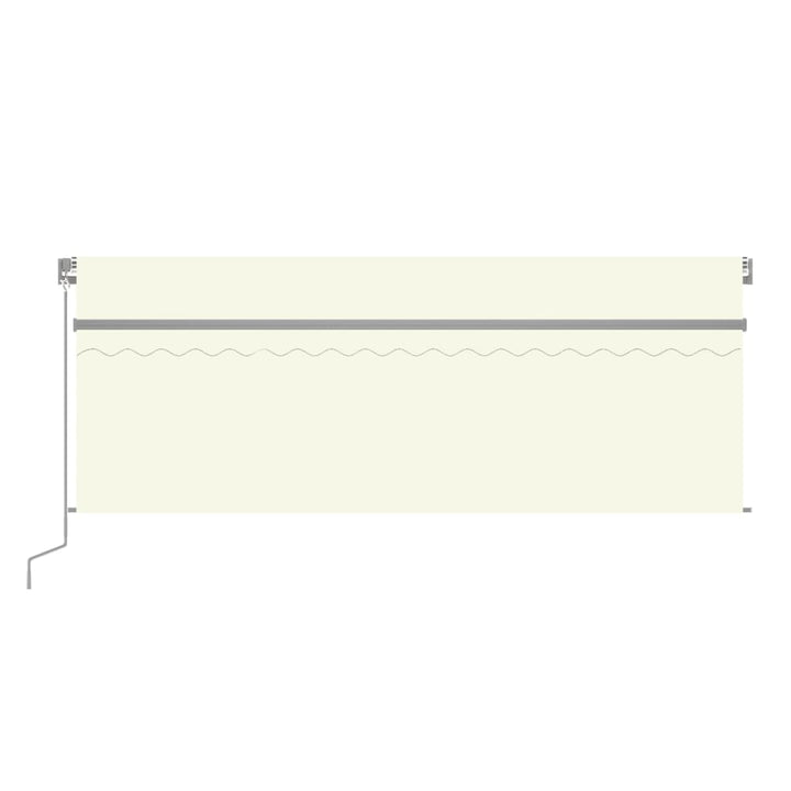 vidaXL Manual Retractable Awning with Blind&LED 3x2.5m Blue&White