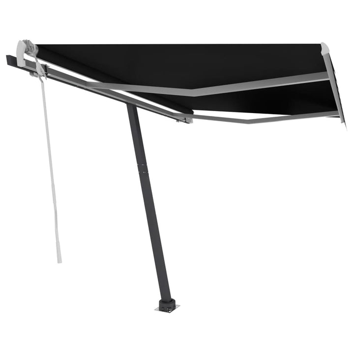 vidaXL Manual Retractable Awning with LED 300x250 cm Blue and White