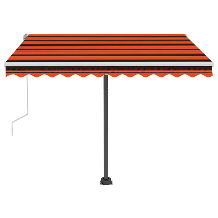 vidaXL Manual Retractable Awning with LED 300x250 cm Blue and White