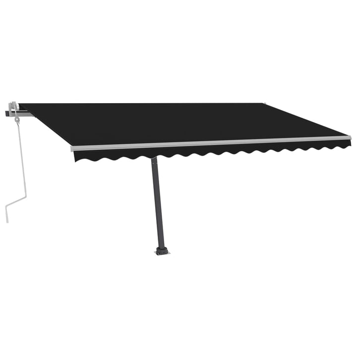 vidaXL Manual Retractable Awning with LED 300x250 cm Blue and White