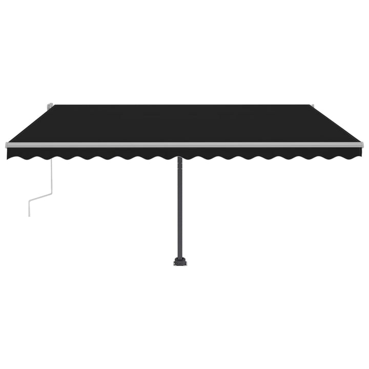 vidaXL Manual Retractable Awning with LED 300x250 cm Blue and White
