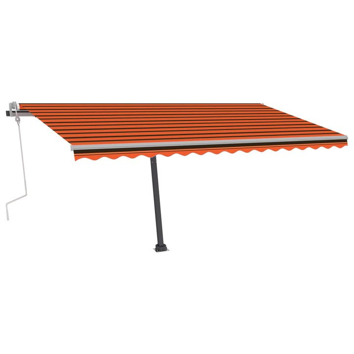 vidaXL Manual Retractable Awning with LED 300x250 cm Blue and White