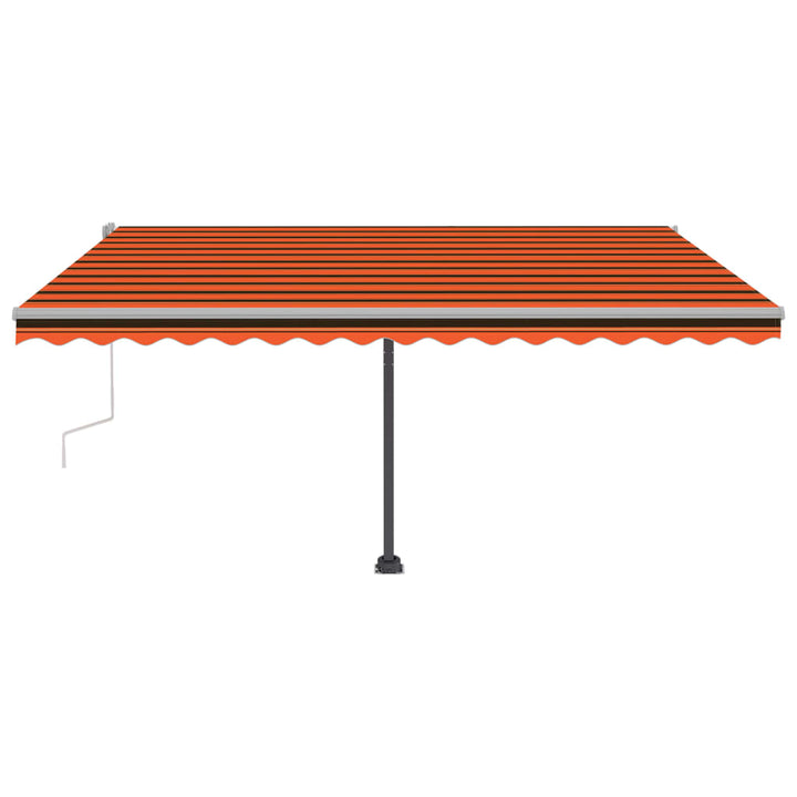 vidaXL Manual Retractable Awning with LED 300x250 cm Blue and White