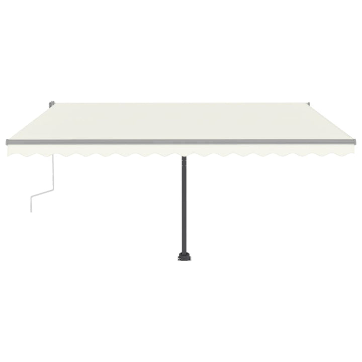vidaXL Manual Retractable Awning with LED 300x250 cm Blue and White
