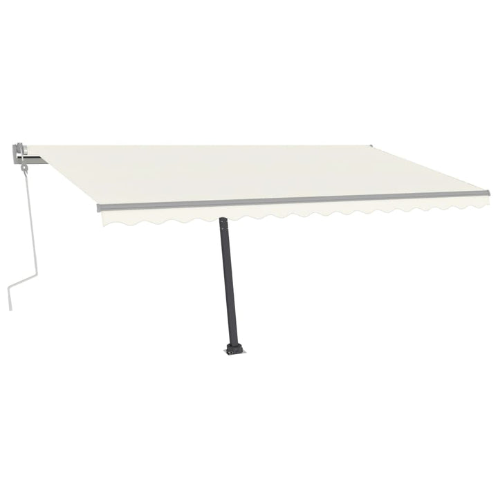 vidaXL Manual Retractable Awning with LED 300x250 cm Blue and White