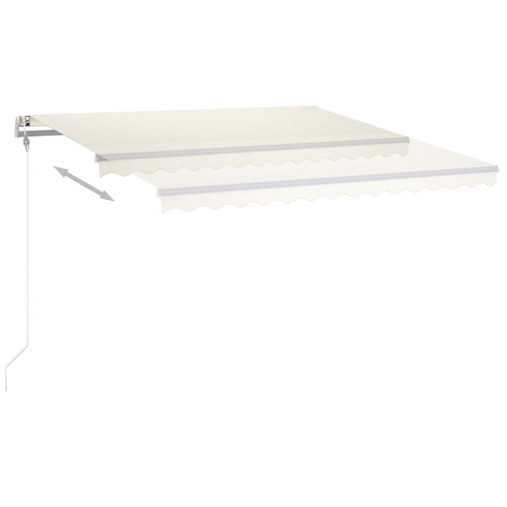 vidaXL Manual Retractable Awning with LED 300x250 cm Blue and White