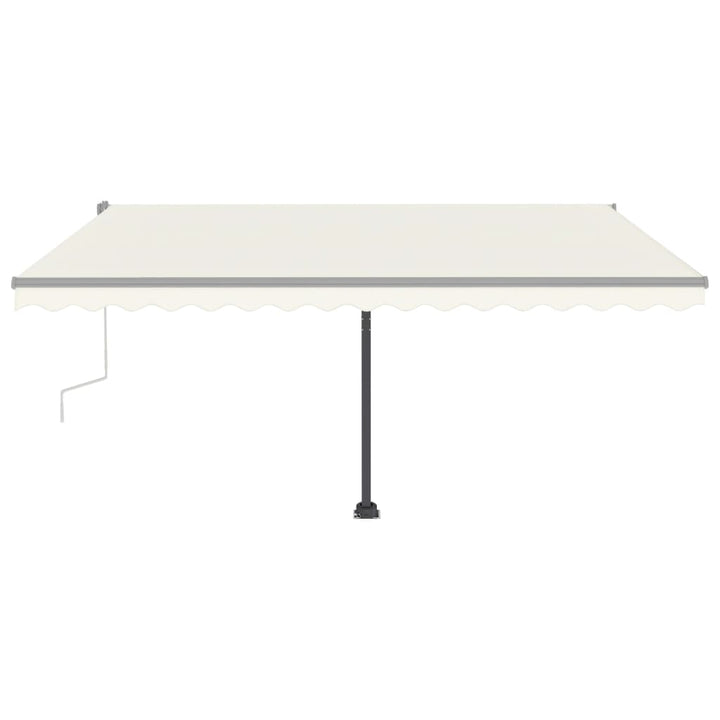vidaXL Manual Retractable Awning with LED 300x250 cm Blue and White