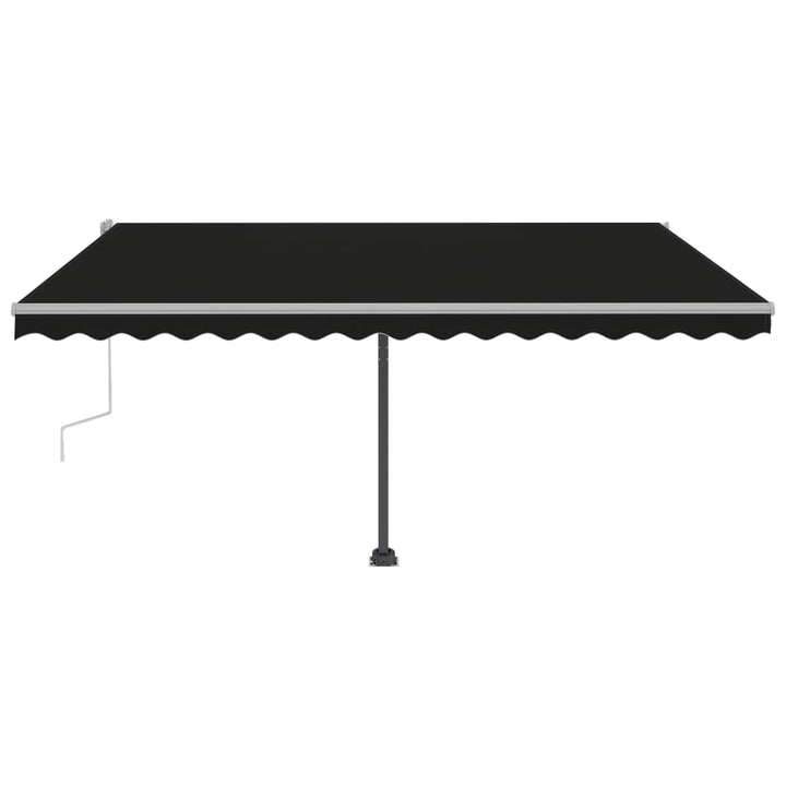 vidaXL Manual Retractable Awning with LED 300x250 cm Blue and White