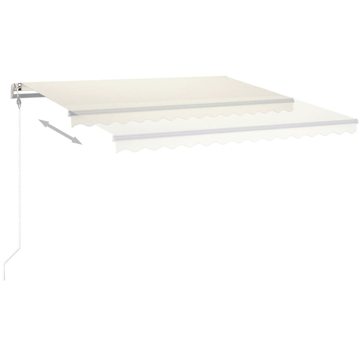 vidaXL Manual Retractable Awning with LED 300x250 cm Blue and White
