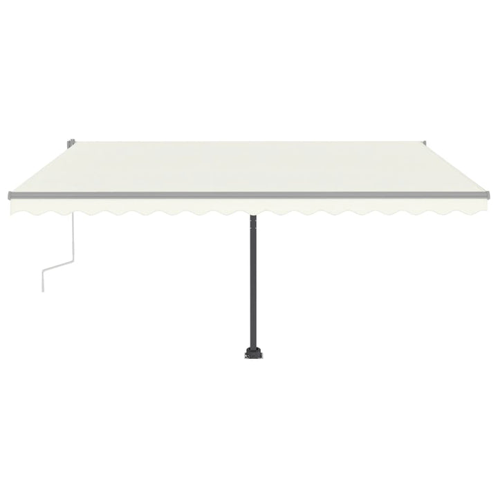 vidaXL Manual Retractable Awning with LED 300x250 cm Blue and White