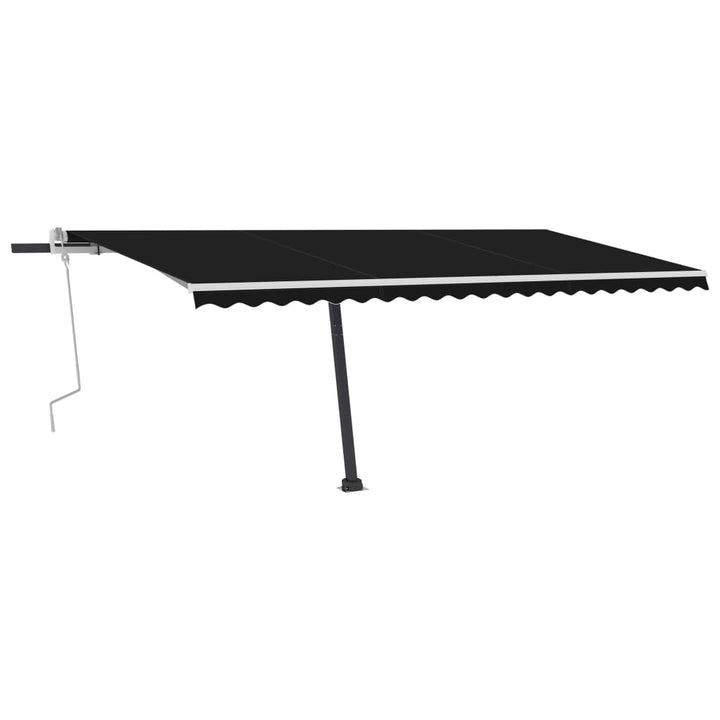 vidaXL Manual Retractable Awning with LED 300x250 cm Blue and White
