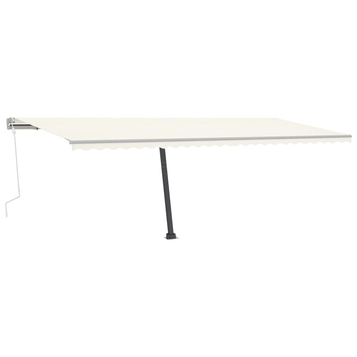 vidaXL Manual Retractable Awning with LED 300x250 cm Blue and White