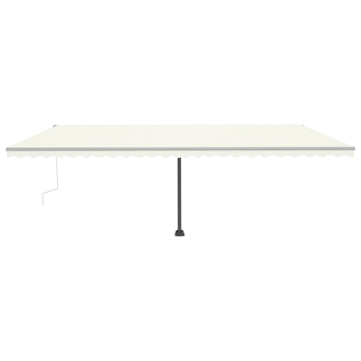 vidaXL Manual Retractable Awning with LED 300x250 cm Blue and White