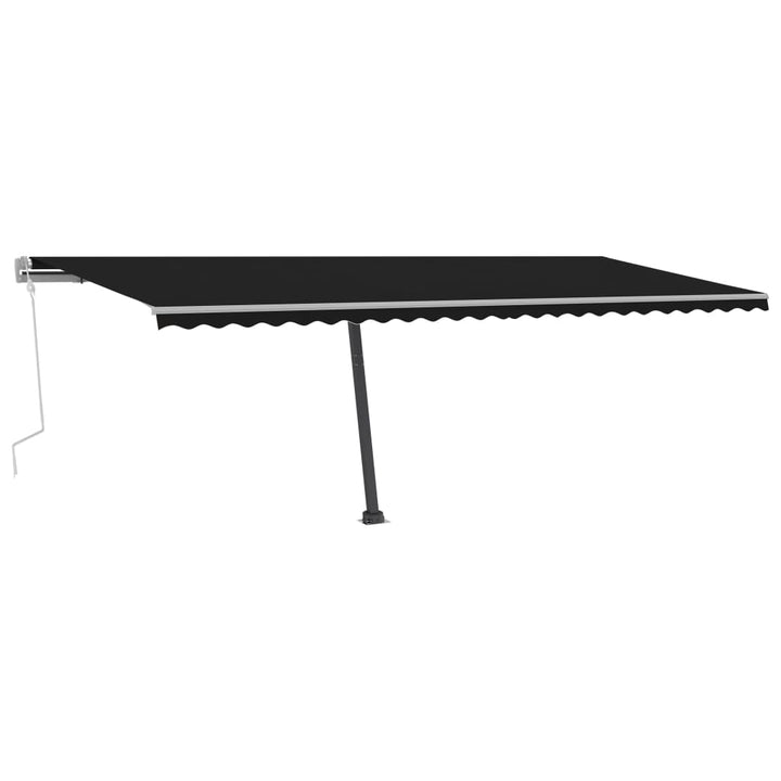 vidaXL Manual Retractable Awning with LED 300x250 cm Blue and White