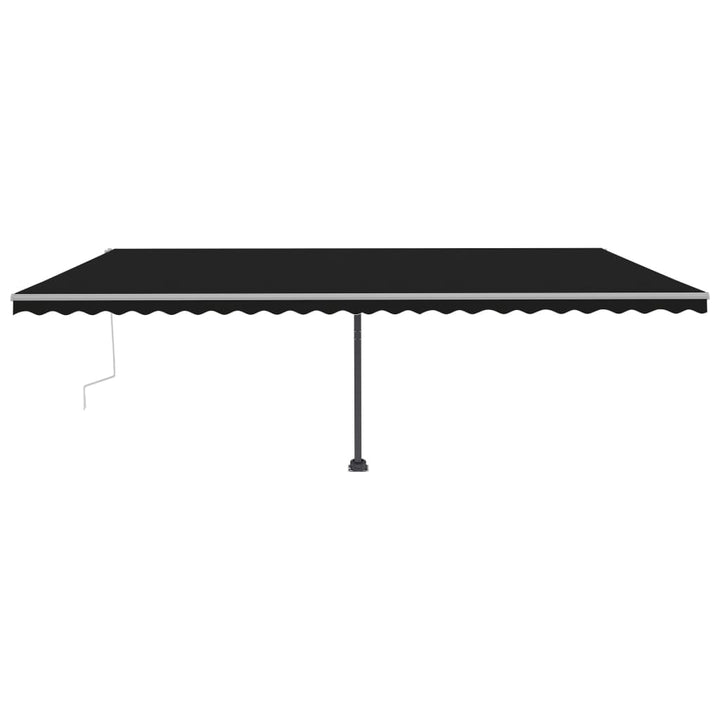 vidaXL Manual Retractable Awning with LED 300x250 cm Blue and White