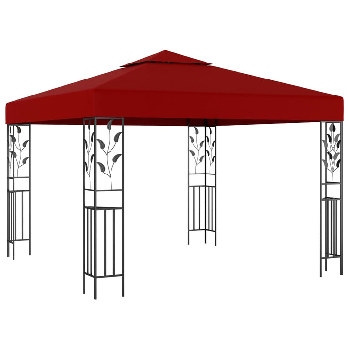vidaXL Gazebo with LED String Lights 3x3 m Anthracite