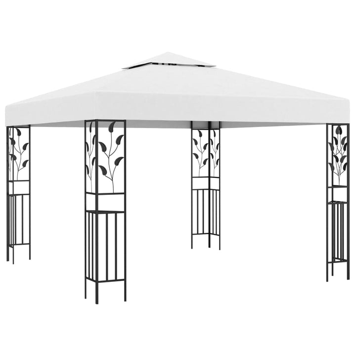 vidaXL Gazebo with LED String Lights 3x3 m Anthracite
