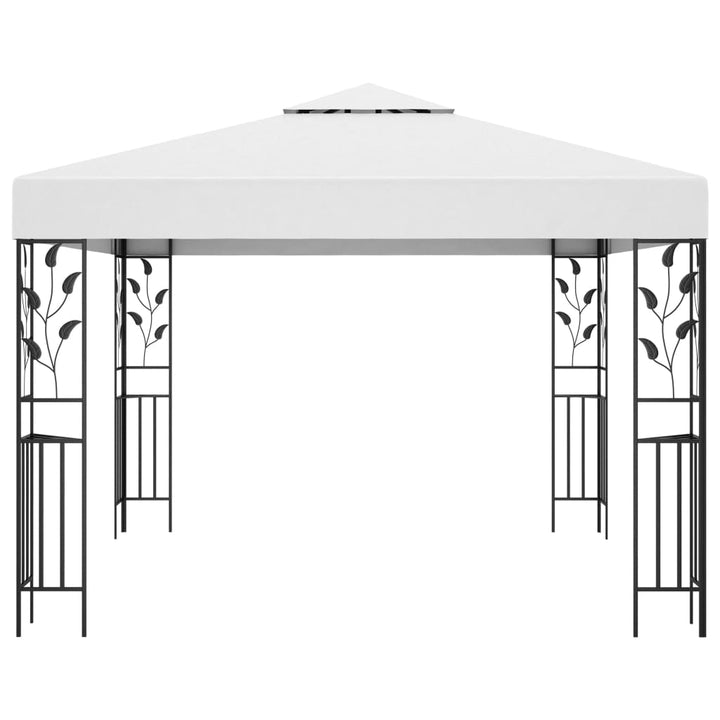 vidaXL Gazebo with LED String Lights 3x3 m Anthracite