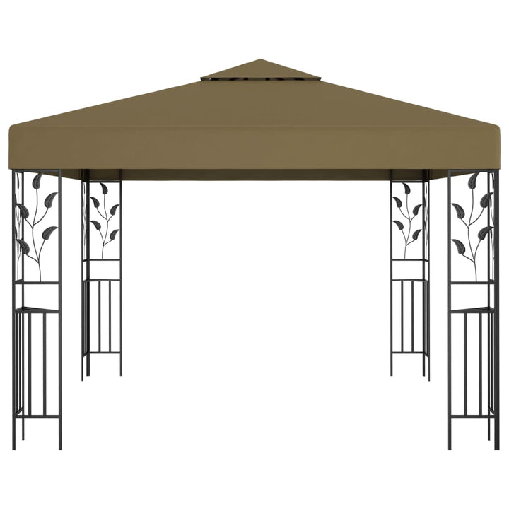 vidaXL Gazebo with LED String Lights 3x3 m Anthracite