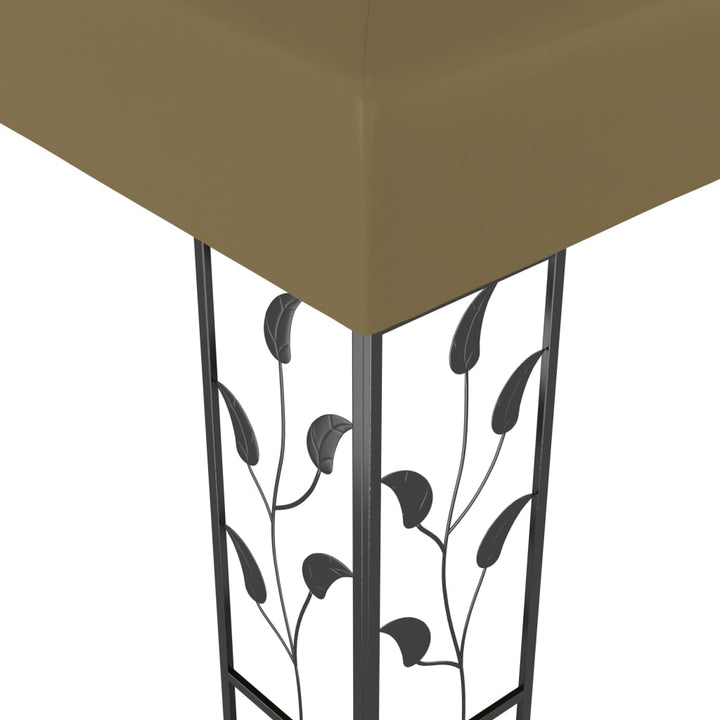 vidaXL Gazebo with LED String Lights 3x3 m Anthracite