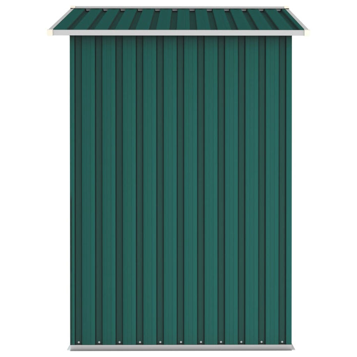 vidaXL Garden Shed Green 205x129x183 cm Galvanised Steel