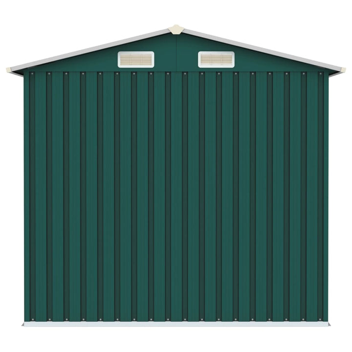 vidaXL Garden Shed Green 205x129x183 cm Galvanised Steel
