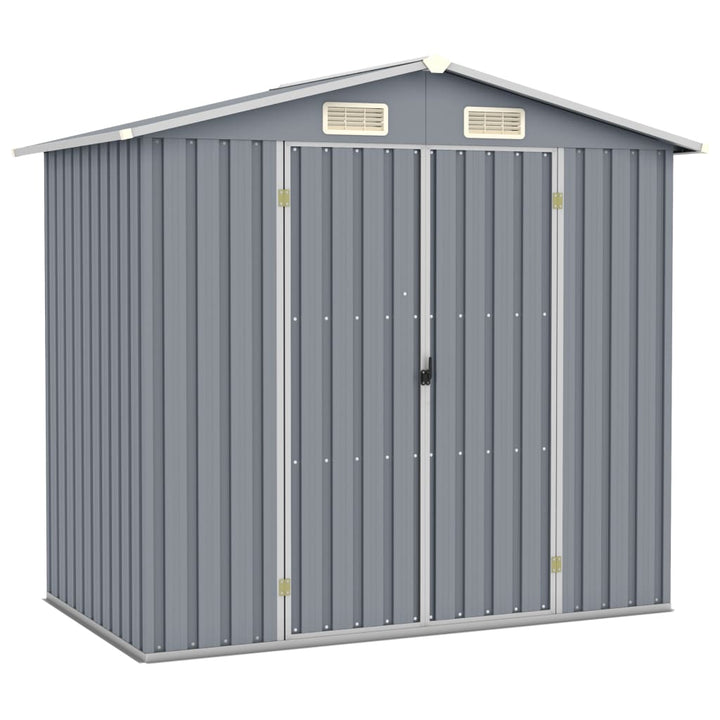 vidaXL Garden Shed Green 205x129x183 cm Galvanised Steel