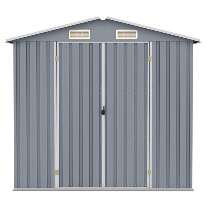 vidaXL Garden Shed Green 205x129x183 cm Galvanised Steel