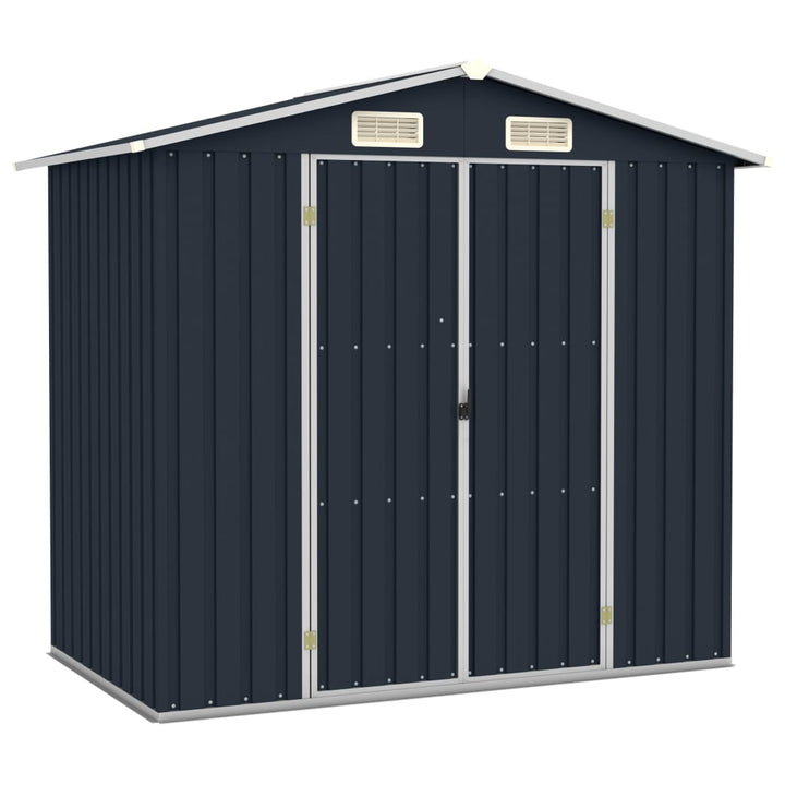 vidaXL Garden Shed Green 205x129x183 cm Galvanised Steel
