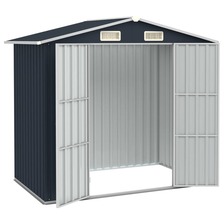 vidaXL Garden Shed Green 205x129x183 cm Galvanised Steel
