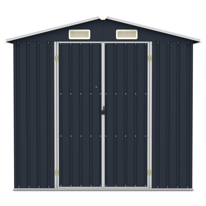 vidaXL Garden Shed Green 205x129x183 cm Galvanised Steel