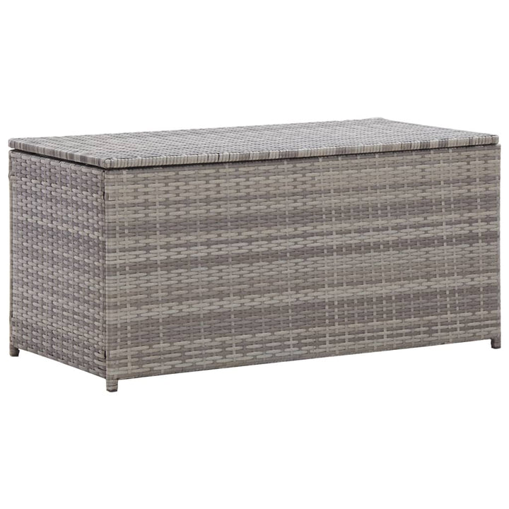 vidaXL Garden Storage Box Poly Rattan 200x50x60 cm Black