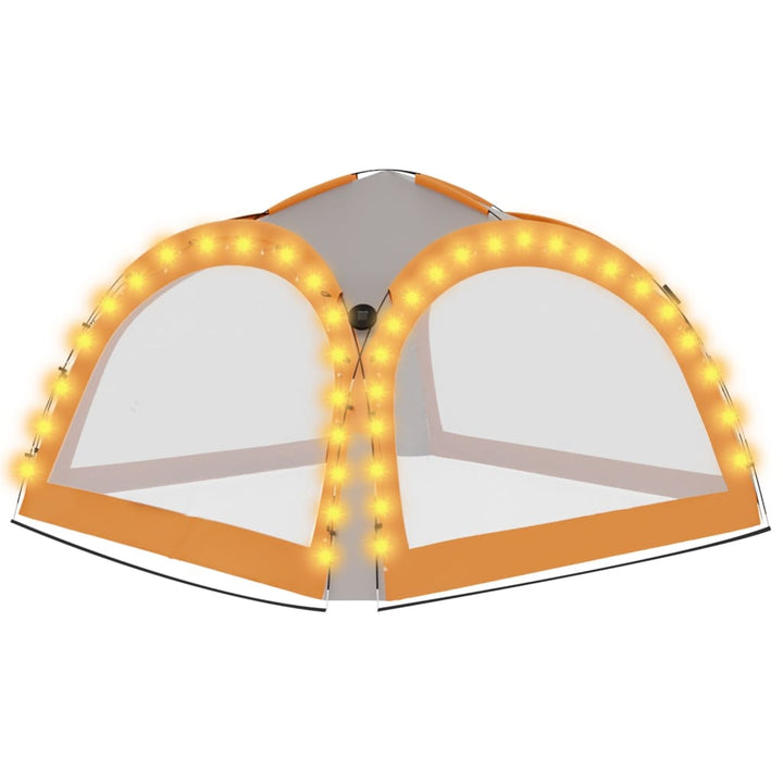 vidaXL Party Tent with LED and 4 Sidewalls 3.6x3.6x2.3 m Blue