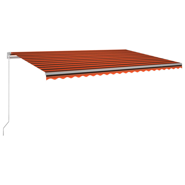 vidaXL Manual Retractable Awning with LED Burgundy 300x250 cm