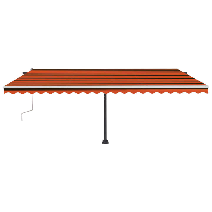 vidaXL Manual Retractable Awning with LED 300x250 cm Blue and White