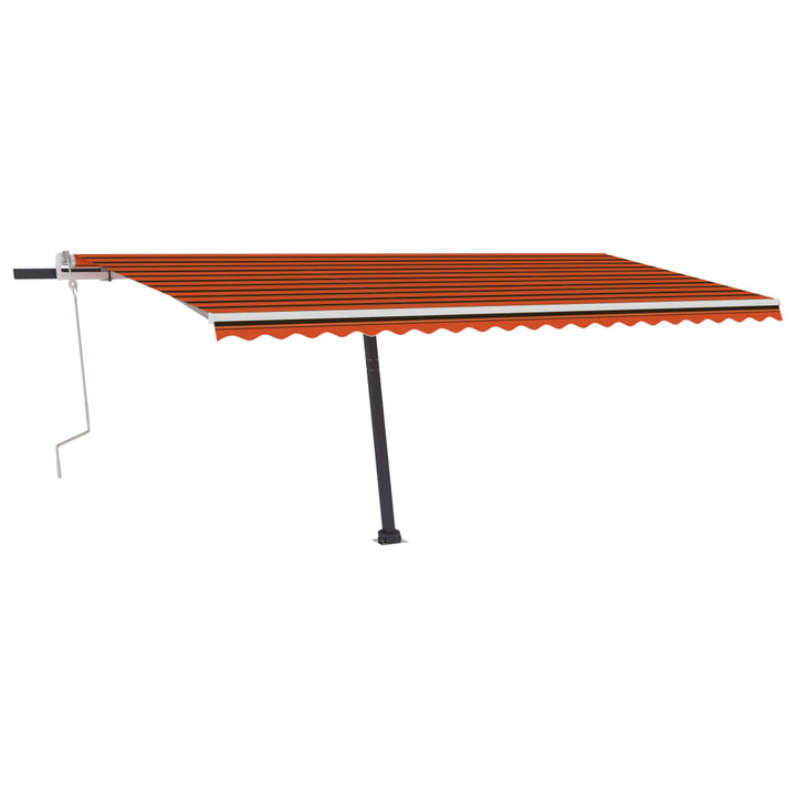 vidaXL Manual Retractable Awning with LED 300x250 cm Blue and White
