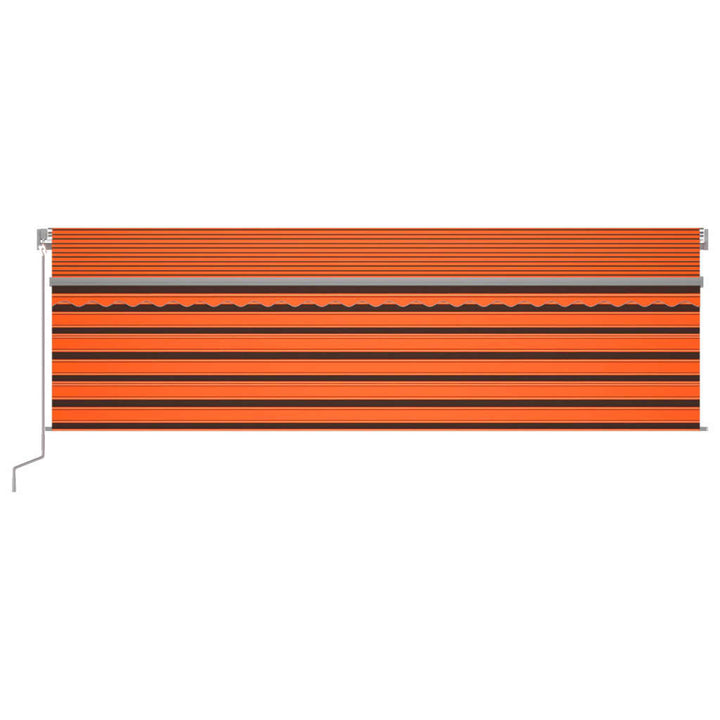 vidaXL Manual Retractable Awning with Blind&LED 3x2.5m Blue&White