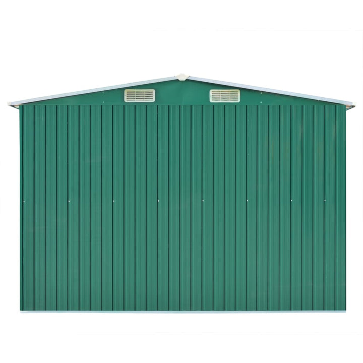 vidaXL Garden Shed 257x298x178 cm Metal Green