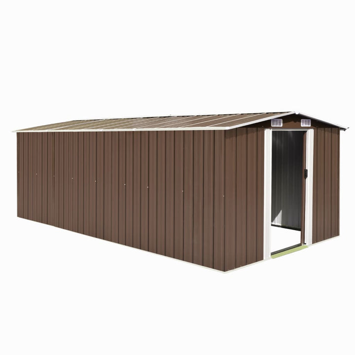 vidaXL Garden Shed 257x298x178 cm Metal Green