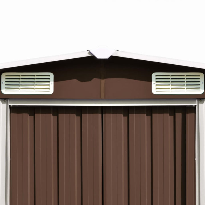 vidaXL Garden Shed 257x298x178 cm Metal Green