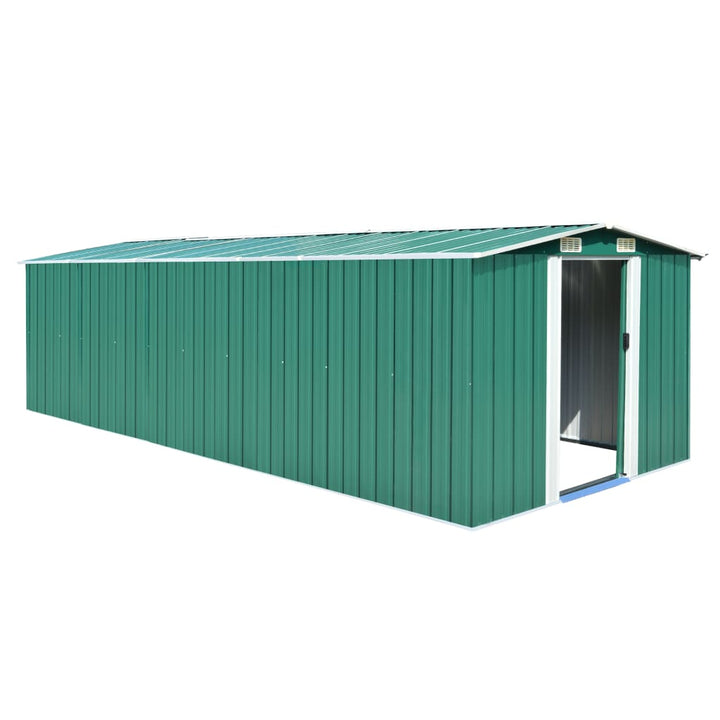 vidaXL Garden Shed 257x298x178 cm Metal Green