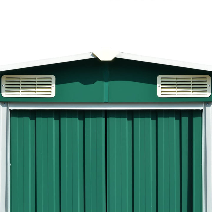 vidaXL Garden Shed 257x298x178 cm Metal Green